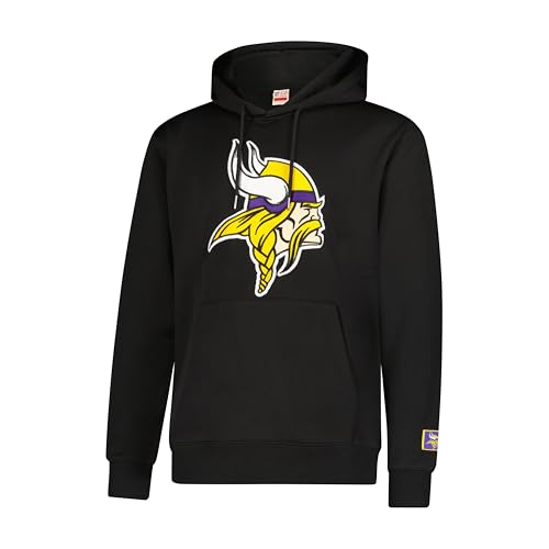 Ultra Game Mens NFL Official Fleece Hoodie Pullover University Sweatshirt Minnesota Vikings Black Small