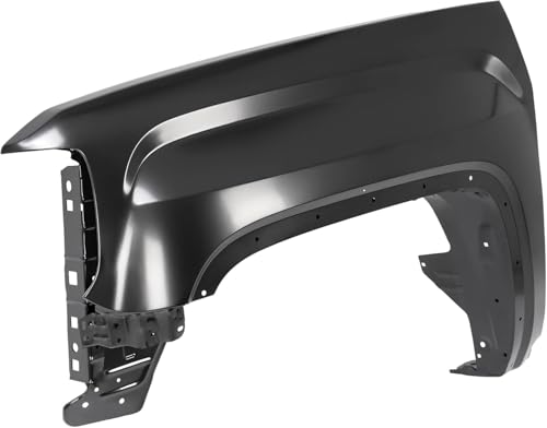 HECASA Front Left Fender Compatible with 2014-2019 GMC Sierra 1500 2500HD 3500HD Wheel Fender Panel Replacement for 13674843, 23303550, GM1240387 Black Steel Driver Side by HECASA - Used condition - US$256.12