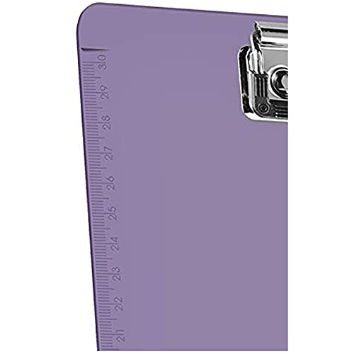 Prancheta Ofício Universal c/2 Réguas Laterais e Prendedor Metálico Wire Clip, Acrimet, (Cor Lilás S