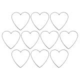 UKCOCO 10 Stück Metall Bastelring 20cm Herzförmige Traumfängerringe aus Draht Stabile Makramee und Blumenreifen für Hochzeits und Wohnraumdeko