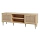 FORTE CALASETTA TV-Schrank 160, Bett im Boho-Stil mit Wiener Geflecht, TV-Tisch, Holzwerkstoff, Elegancia Eiche Holzdekor/Technorattan, 160 cm breit x 58 cm hoch x 41 cm tief