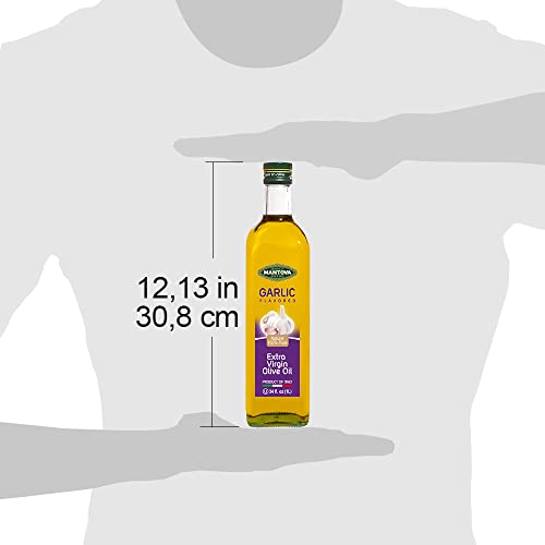 Mantova Garlic Extra Virgin Olive Oil (Evoo), Cold-Pressed, Imported From Italy. Topping For Salad, Vegetables, Pasta Salad. Perfect For Dipping Italian Bread Or Pan Frying. (2-Pack) #TOP7