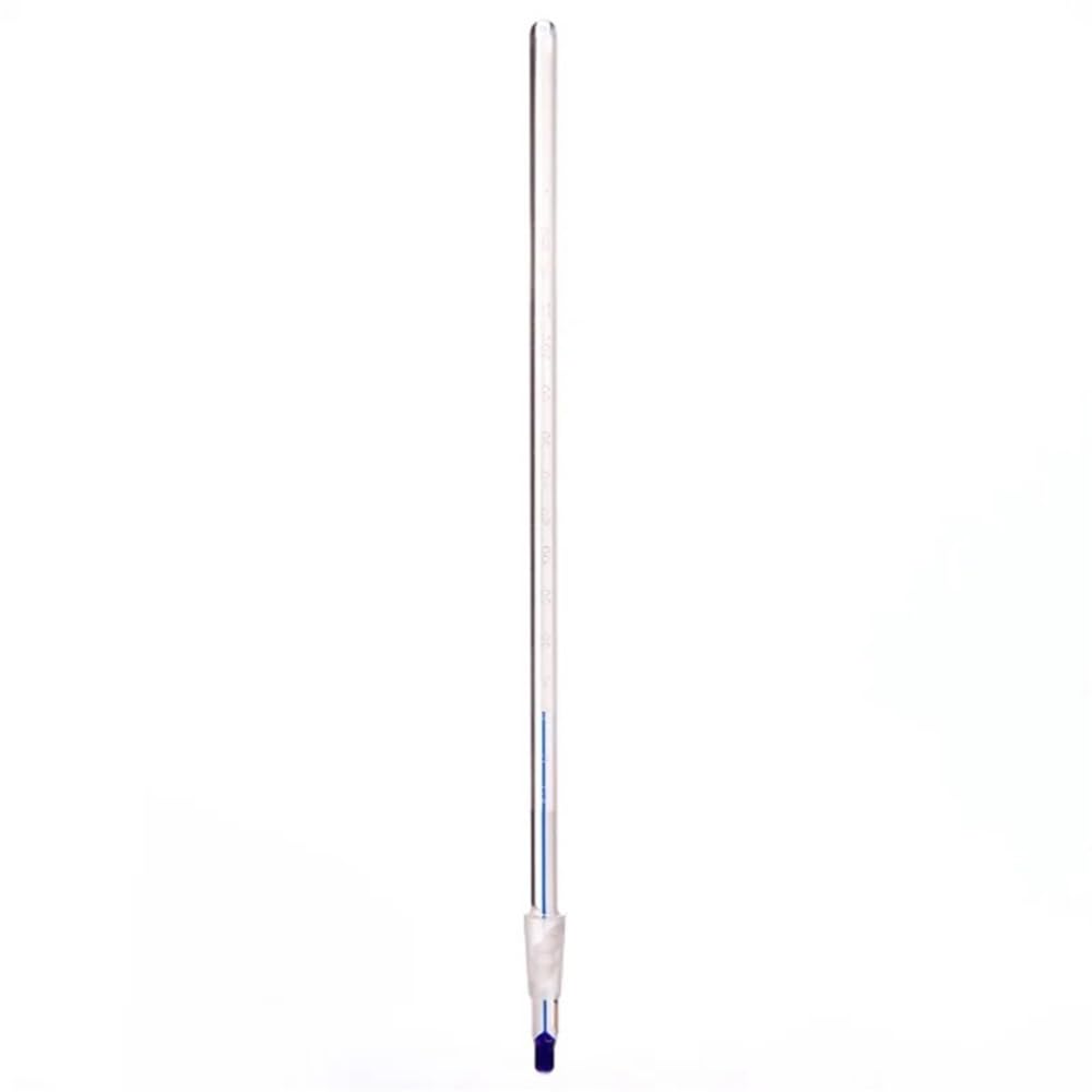 Cristalería de Laboratorio Termómetro con boca de molienda (azul oscuro), articulación 10/18, profundidad de inserción 25 mm/50 mm/76 mm, borosilicato T16(-20 to 110 C. 50mm)
