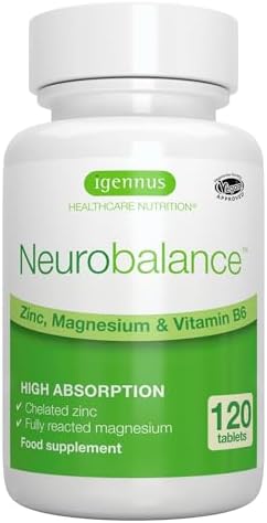 Igennus Neurobalance,Zinc, Magnesio y Vitamina B6,Alta Absorción,...