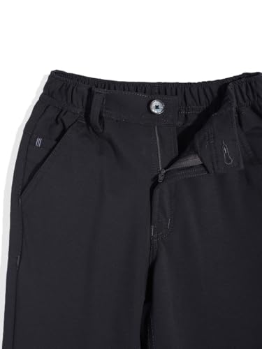 Image of CAVIO Boys Stretchable Solid Regular Fit Trousers with Belt