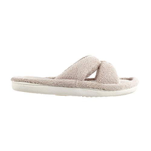 Image of isotoner Women's Signature X-Slide Slipper, Satin Trim with Memory Foam