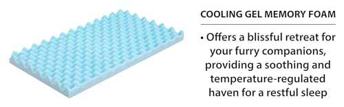 Bestfor Orthopaedic Pet Bed. Removable Waterproof Cover, Cooling Gel Memory Foam, Eggcrate Style, Dog Bed and Bolster Sofa, Full Spine Support, Non-Skid Bottom, Ideal for Crates, Soft and Cozy Large - Image 4