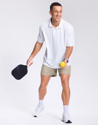 Image of GGJ Men's Lightweight Athletic Shorts with 2 Zipper Pockets 7 inch /9 inch /5 inch Gym Workout Running Quick Dry Tennis Shorts for Men