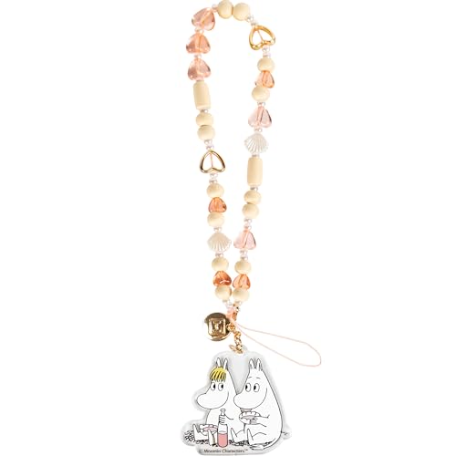 Cordon de poignet à perles iFace Moomin acrylique pour boîtier AirPods et clés de maison