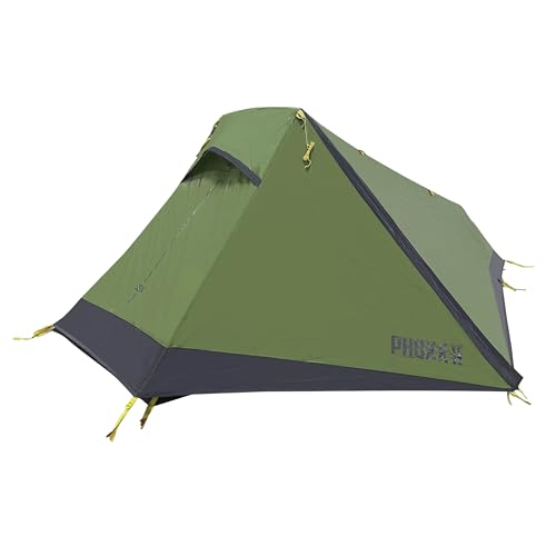OEX Phoxx II 2 Man Technical Tent with Porch Area, 2 Person, Compact Pack Size, Lightweight & Easy to Pitch in 5 Minutes, Ideal for Backpacking, Hiking & Wild Camping, 5000mm HH (Green)