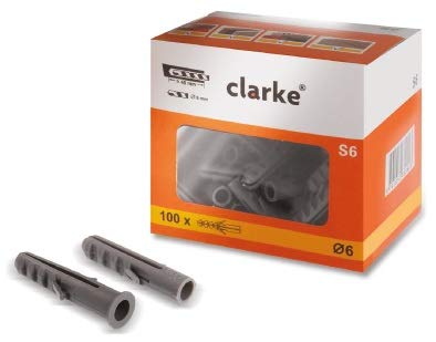 CLARKEWall Plug Cap Type (Box of 100 Pieces), Orange/White - 8 mm