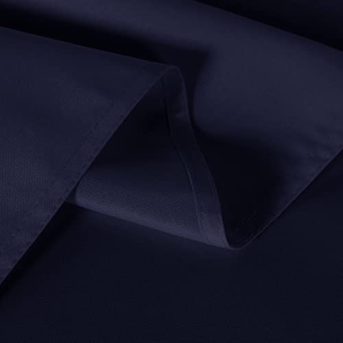 Image of sancua 2 Pack Navy Tablecloth 54 x 54 Inch, Stain and Wrinkle Resistant Square Table Cloth - Washable Polyester Table Cover for Dining Tables, Buffet Parties and Camping