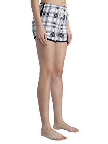 Image of KOTTY Cotton Printed Women's Night Shorts (WhiteBlue,34)