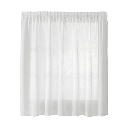 Sh000ad Tende Oscuranti con Autoadesivo,Senza Fori,Tende Isolanti Termiche Rimovibili in Lino Cotone,per Pannello Drappeggiato Privacy Finestra Camera da Letto Soggiorno (White,W70xH100cm(28x39in))