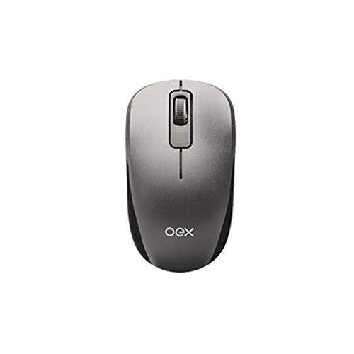 OEX Combo Pop+ Teclado e mouse sem fio 1600 Dpi TM410 - Teclas redondas - Cinza metálico