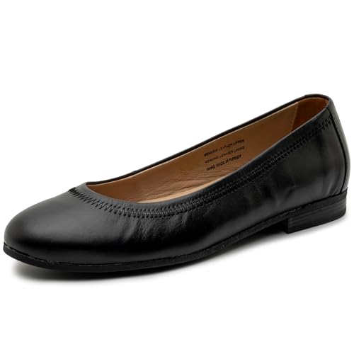 Alpine Swiss Wendy Womens Leather Ballet Flats Classic Round Toe