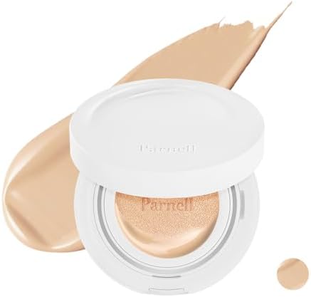 Parnell Cicamanu Serum Cushion - Moisturizing Foundation for Soothing, Coverage, Glass Skin and Lightweight for Sensitive and Dry Skin Pearl Skin (0.52 Fl Oz) (21N)