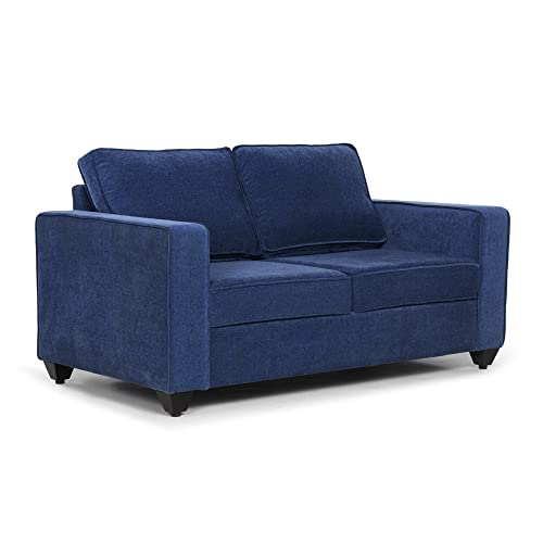 Image of Wakefit Sofa Set | 3 Year Warranty | Sofa 4 Seater, 4 Seater Sofa for Living Room, Wooden Sofa Set, Sofa Set 2+1+1 Seater - Napper(Malphino : Cobalt Blue)