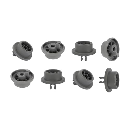 MultiAccesorios Pack de 8 Ruedas Lavavajillas Compatible con Bosch y Siemens – Ruedecillas Cesta Inferior, Repuesto Resistente y Fácil Instalación