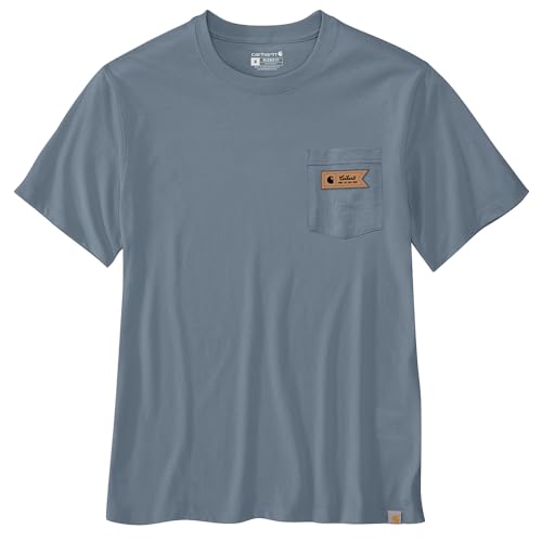 Carhartt Men's Relaxed Fit Lightweight Short-Sleeve Pocket Script Graphic T-Shirt