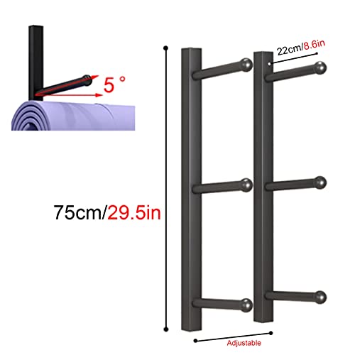 Organizador de almacenamiento para equipos de ejercicio y soporte de pared para balón de baloncesto 3