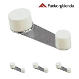 Tamaño: 31 x 102 x 22 mm Pack x4 Tope retenedor giratorio, 3,1 x 10,2 x 2,2 cm, color blanco