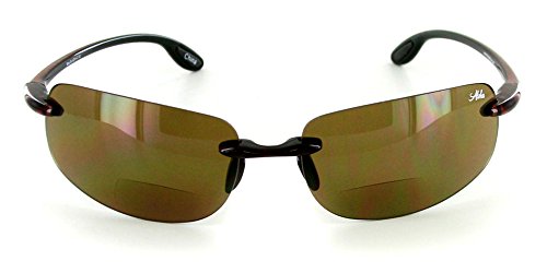 "Oahu Sun Deluxe Wrap-Around Rimless Bifocal Sunglasses (Tortoise w/Amber +1.50)2