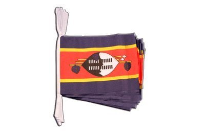 Guirlande drapeau Swaziland pavillon tissu fête 5,9 mètres