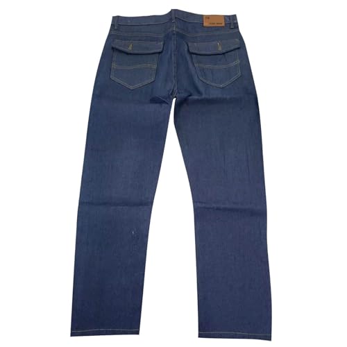 KQIVAM Men's Straight Leg Jeans Classic Denim Pants Men's High Waisted Jeans Slim Work Trousers Mens - Men High-Rise Comfort Fit for Casual Office Weekend Wear Durable Cotton Fabric