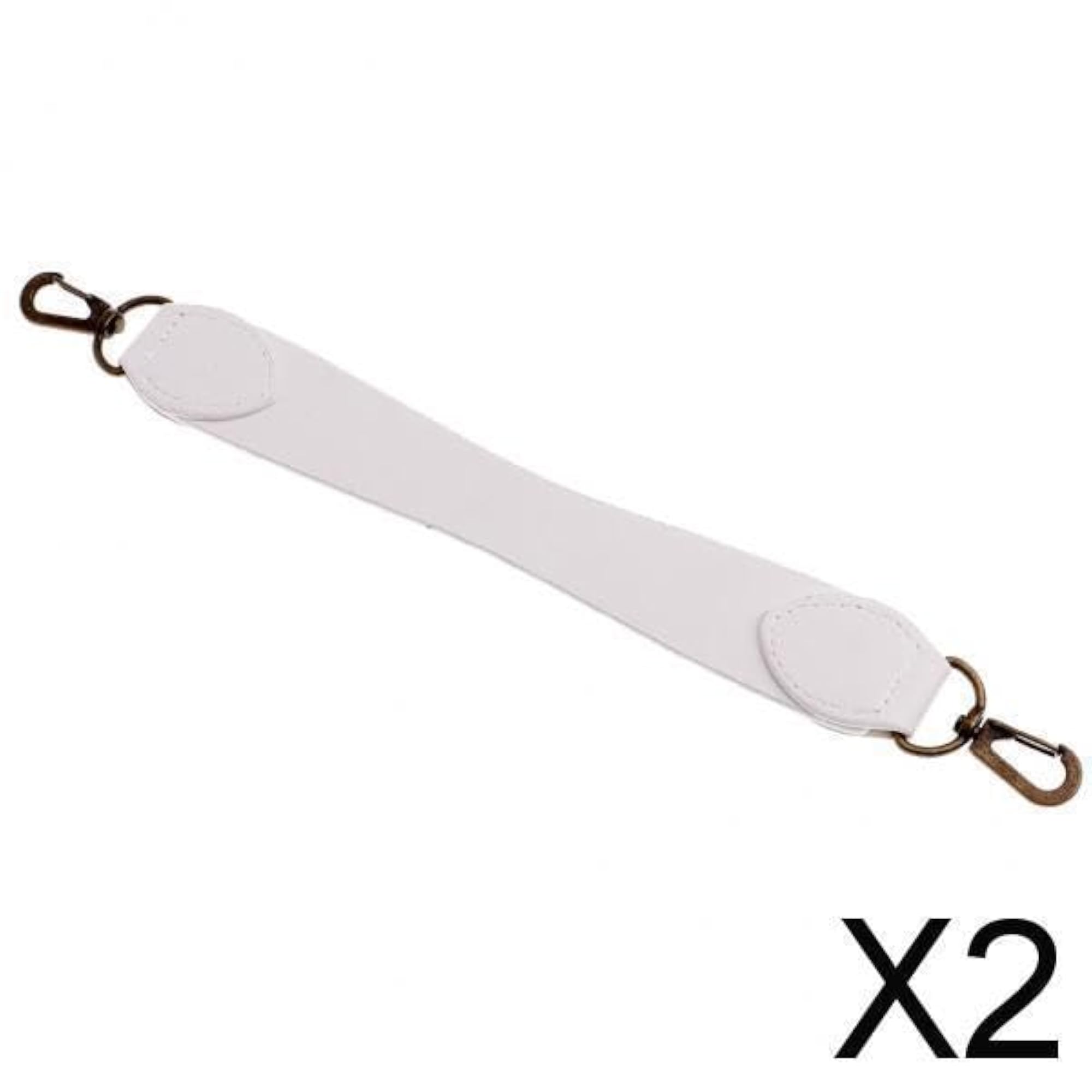 PU Leather Short Handbag Strap, White Replacement