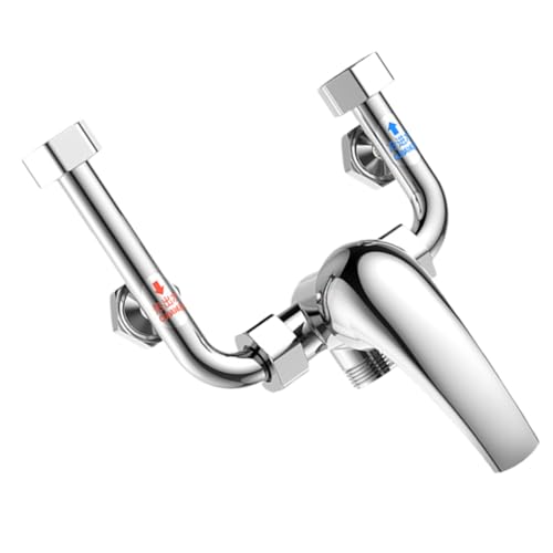 HAMPPLIES Válvula Mezcladora para Ducha con Control Frío y Caliente Válvula para Calentador de Agua de Aleación de Zinc Resistente la Corrosión Fácil Instalación para Baño Kit de Grifería