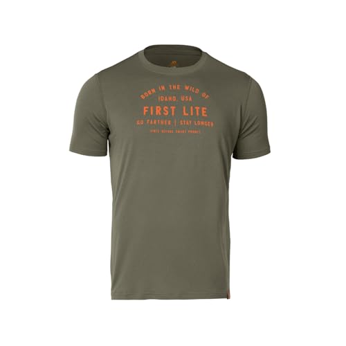 First Lite Men's Aerowool Tech Tee - Durable Merino Wool T-Shirt