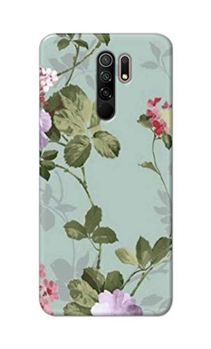 Image of Printed Hard Back Cover Case for Mi Redmi 9 Prime Back Cover (Floral Painting) -702