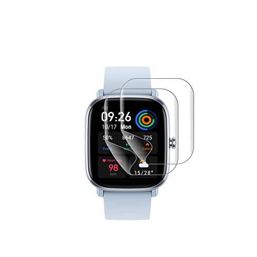 Image of Wisely [Pack 3 New Version SmartWatch Screen Guard Scratch Guard Protector Compatible for Amazfit GTS 2 Mini (New Version) 1.55 inch - Flexible TPU - HD Clear (Pack of 3)