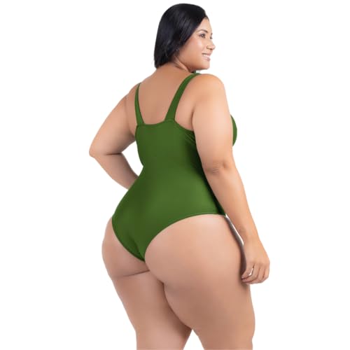 Kit 2 Body Maiô Plus Size Modela Cintura Com Bojo Transpassado Removível Forro Interno Alta Sustenta