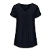 Womens Graphic Tees Women Petal Sleeve Dressy Tops Layered Chiffon Blouses Elegant Summer Tunic Top Flowy Shirts Work Outfits Womens Tees Black