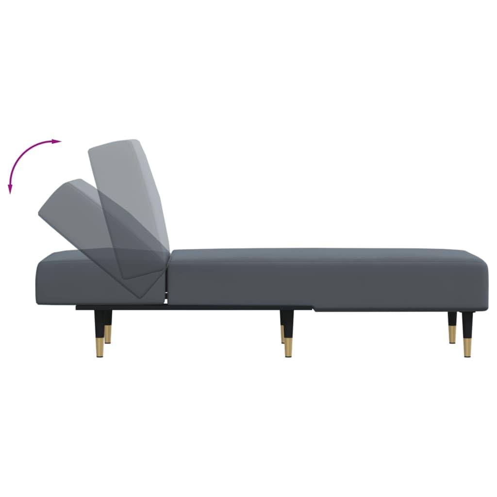 Chaise Longue in Velluto Grigio Scuro,Chaise Longue,Chaise Longue Camera da Letto,Chaise Longue Salotto-352803