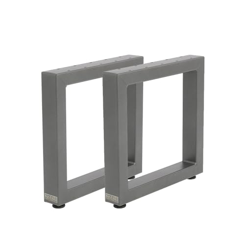 Bentatec Bankgestell ohne Lehne 60/40 aus Stahl pulverbeschichtet – Höhe 42 cm Tiefe 40 cm Profil 60x40 mm, stabiles Metall Untergestell für Bänke Sitzmöbel Gartenmöbel (Anthrazit DB703, 2er-Set)