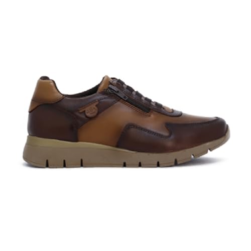 48 Horas - Zapato Bicolor Cremallera y Cordones elásticos - 522602 para: Mujer Color: Marron Talla: 40