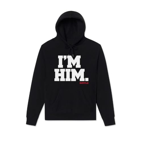 Battle Sports I'm HIM Football Athletic Hoodie, Cotton Polyester Blend, Year-Round Breathable