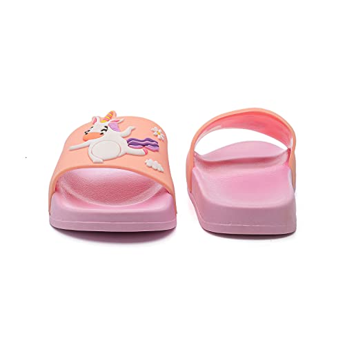 Image of MEMON Toddler Little Kids Dinosaur Beach /Pool /Shower Slides /Anti-Skid Home Bath Slippers /Cute Summer Outdoor Shoes for Girls and Boys