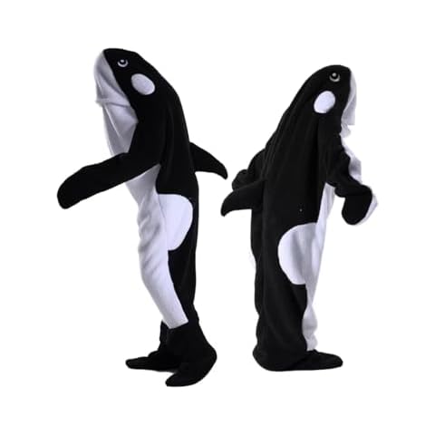 Whale Blanket Hoodies Whale Onesie Wearable Whale Blanket Soft Plush Whale Costume Pajamas Animals Sleeping Bag Cover