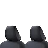 gunhunt Pack-2 Car Headrest Covers, Universal Headrest Anti-Dirty Covers, Soft Car Head Rest Cover Protector, Vehicle Accessories Headrest Cover for Car Truck (Black)