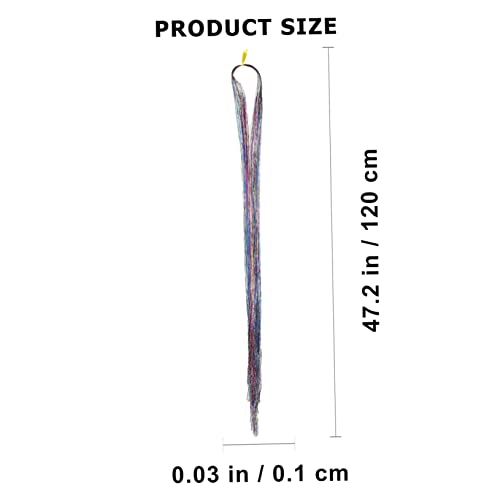 FOMIYES 1500 Pcs Pacotes De Extensão De Cabelo Fio De Glitter Cabelo Enfeites De Cabelo De Fada Kit