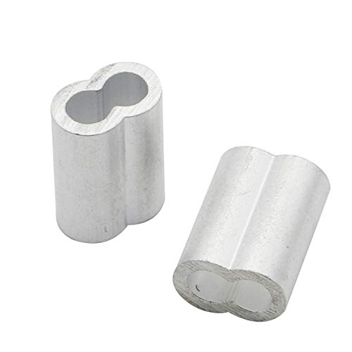 Abrazaderas De Cuerda De Cable M1.0 M1.2 M1.5 M2 M3 M4 Carcasa de aluminio Cuerda de alambre Virola Bridas de cable Manguito de prensado de aluminio 8 Forma Clip ovalado Abrazadera de cuerda de alambr