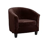 [ Housse de Fauteuil en Velours ] La housse fauteuil crapaud en deux parties (avec la housse de coussin) est fabriquée en velours extensible de haute qualité, doux et épais, adapté à une utilisation à long terme.
