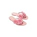 Melissa Harmonic Springtime Women's Flip Flops - Feminine & Trendy Jelly Flip Flops with Flower Applique, Slip On Summer Sandals for Women, Adult Jellies, Women's Jelly Shoes, Pink, 7