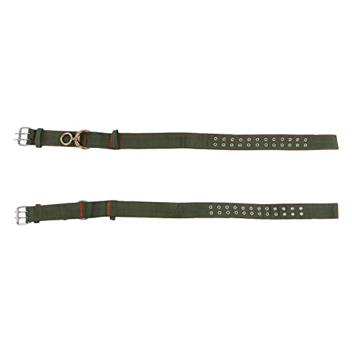 Kuhhalsband aus Segeltuch, Metall, 4 lagiges Wadenhalsband mit 2 Reihen, Metallschnalle, Segeltuch, Viehhalsband für die Tierhaltung von Pferden, Schafen, Rindern und Hunden (M)