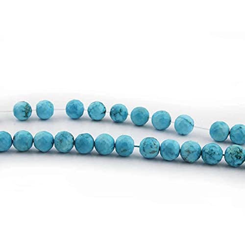 Perles briolettes turquoise haut de gamme de 9-10mm facettées pour bijoux fins SB1970