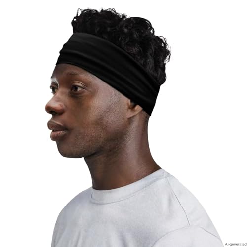 Image of Forchrinse Sport Headband for Men Women 6 Pack Workout Sweatband Moisture Wicking Headband Travel Hair Wrap